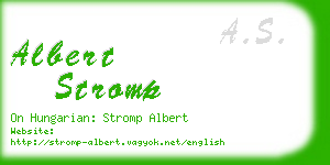 albert stromp business card